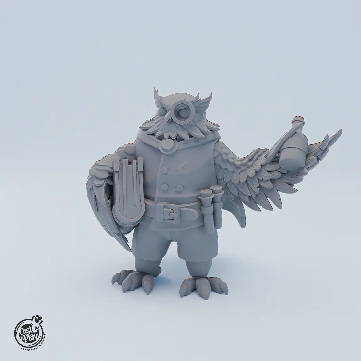 3er Set detaillierter Eulen-Miniaturen aus der Woodland Heroes Serie