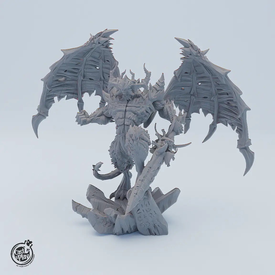 Jizor – Embodiment of Evil: Dämonische XXL-Miniatur mit Flügeln, Hörnern und Höllenrüstung
