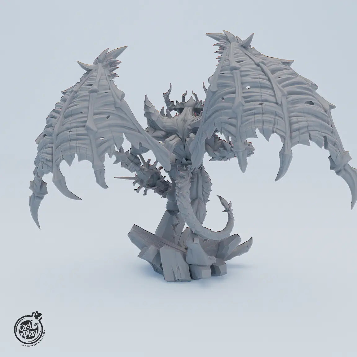 Jizor – Embodiment of Evil: Dämonische XXL-Miniatur mit Flügeln, Hörnern und Höllenrüstung