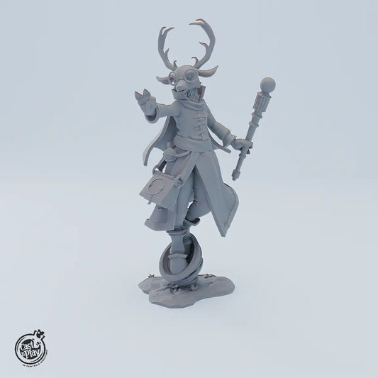Miniaturenset Deerfolk Guardians – drei detailreiche Waldwesen: Wizard, Paladin und Druid mit Waffen und Zauberstab für Tabletop-Spiele