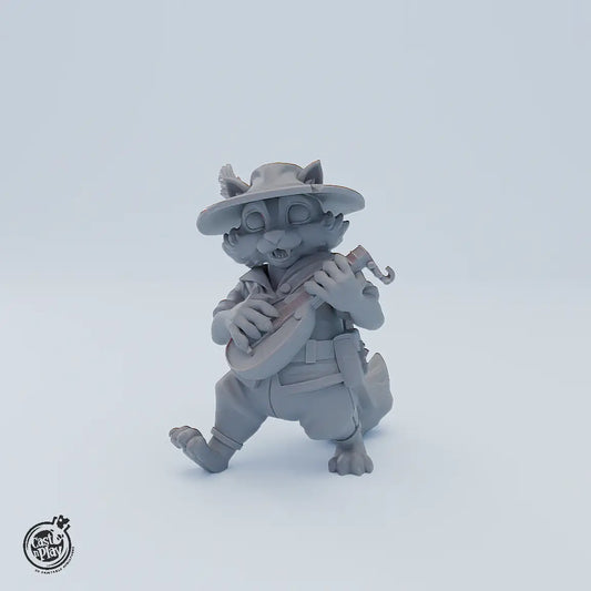 Miniaturenset Burrower Heroes – drei tierische Charaktere: Racoon Bard, Badger Barbarian und Racoon Farmer für Tabletop-Spiele und Fantasy-Rollenspiele