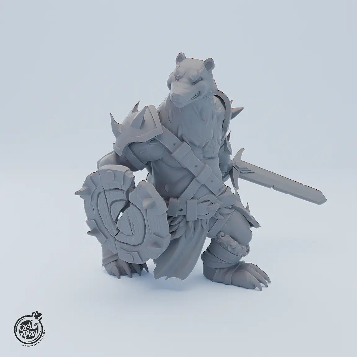 Miniaturenset Burrower Heroes – drei tierische Charaktere: Racoon Bard, Badger Barbarian und Racoon Farmer für Tabletop-Spiele und Fantasy-Rollenspiele