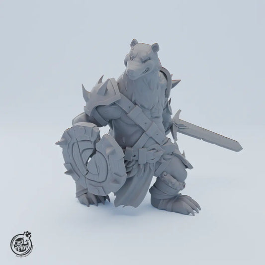 Miniaturenset Burrower Heroes – drei tierische Charaktere: Racoon Bard, Badger Barbarian und Racoon Farmer für Tabletop-Spiele und Fantasy-Rollenspiele