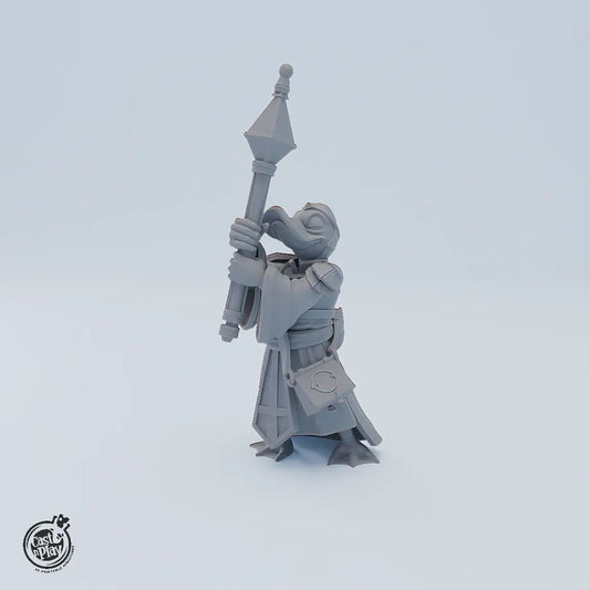 Miniaturenset Birdfolk Champions – drei geflügelte Helden: Duckfolk Cleric, Hawkfolk Ranger und Duckfolk Scout als detaillierte Tabletop-Figuren für Rollenspiele